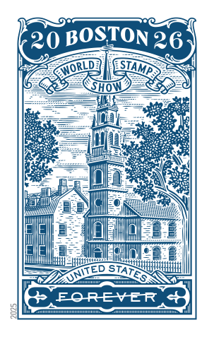 2025 Boston 2026 World Stamp Show USPS Forever Stamps