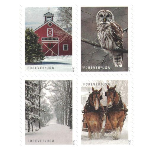 2020 Winter Scenes stamps - Forever Stamps