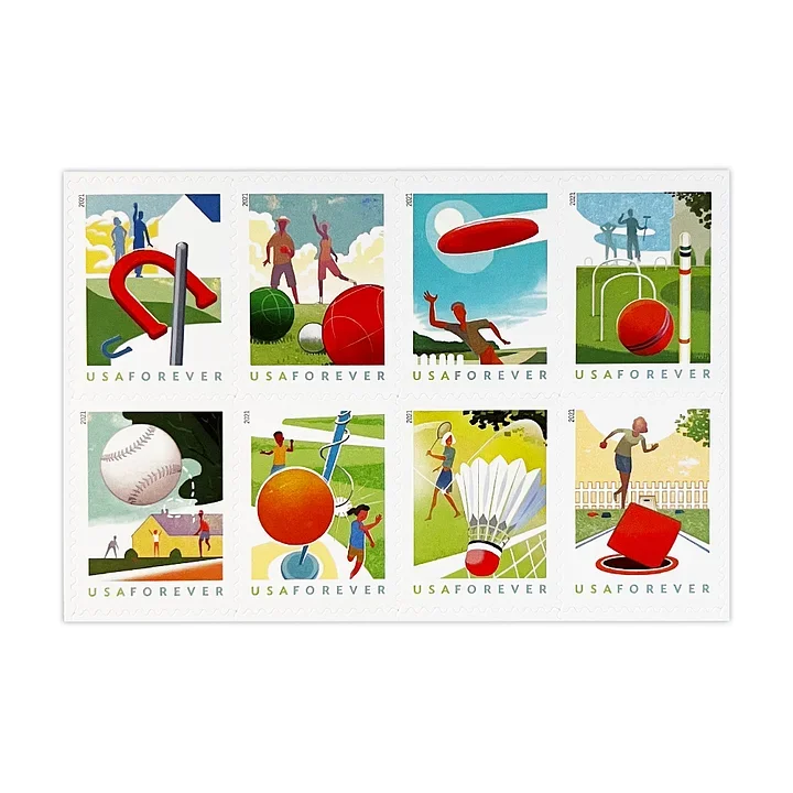 2021 Backyard Games Stamps | Forever Stamps US Postage Stamps