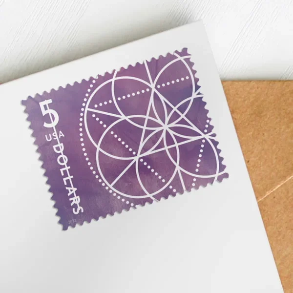 2022 $5 Floral Geometry Stamps | Forever Stamps US Postage Stamps