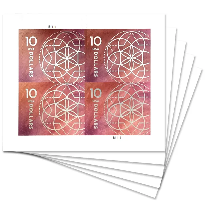 2023 $10 Floral Geometry Stamps | Forever Stamps US Postage Stamps