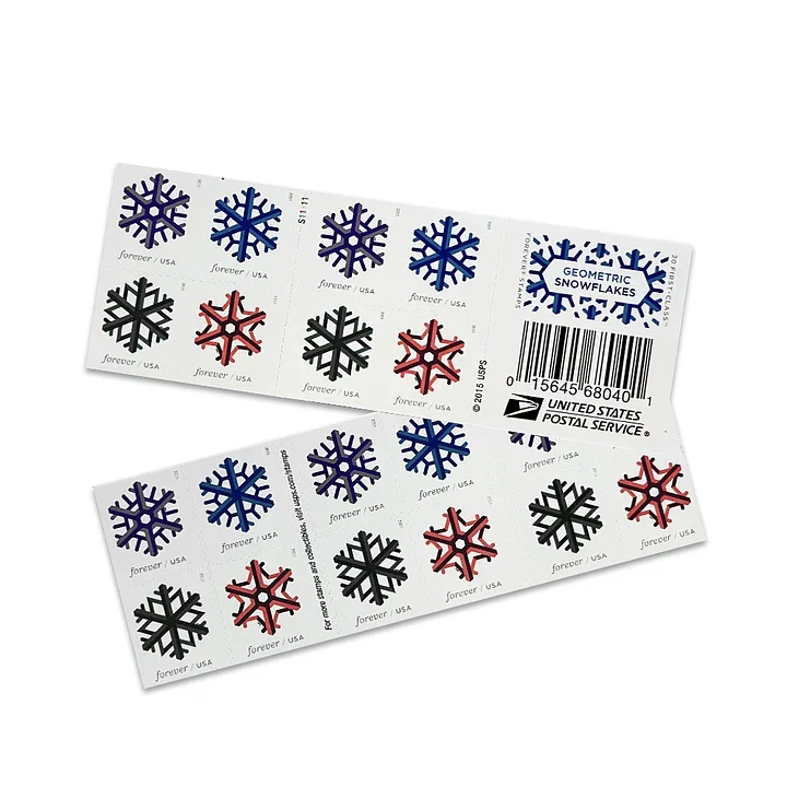 2015 Geometric Snowflake stamps | Forever Stamps US Postage Stamps