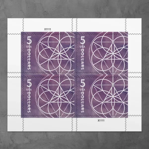 2022 $5 Floral Geometry Stamps | Forever Stamps US Postage Stamps