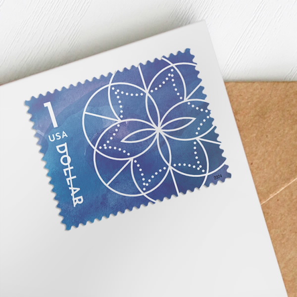 2024 $1 Floral Geometry Stamps | Forever Stamps US Postage Stamps