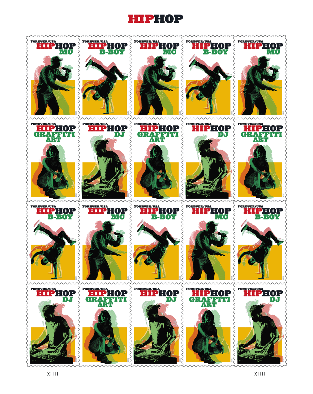 2020 Hip Hop Stamps - Forever Stamps