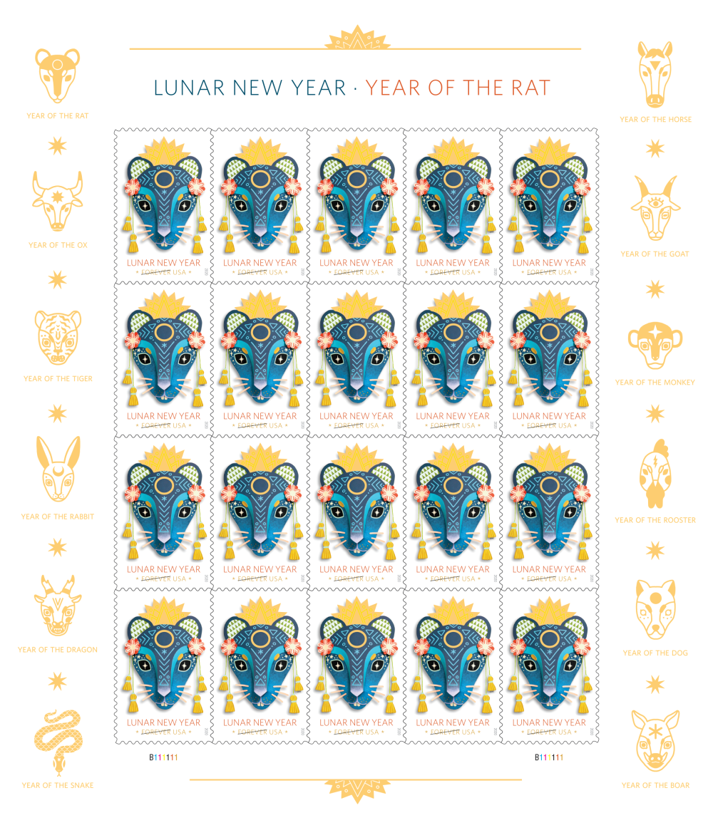 2020 Lunar New Year of the Rat - Forever Stamps