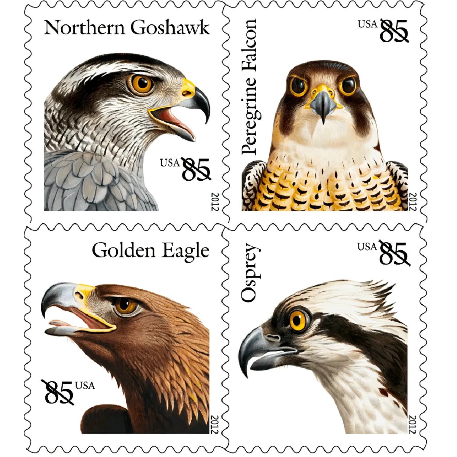 2012 BIRDS OF PREY Stamps 100 PCS - Forever Stamps