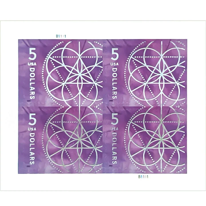 2022 $5 Floral Geometry Stamps - Forever Stamps