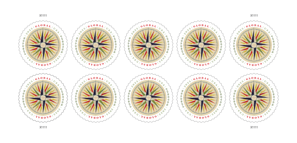 2025. 1794 Compass Rose - Forever Stamps