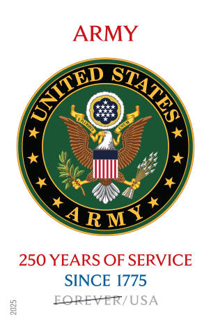2025 U.S. Army 250th Stamps 100 pcs - Forever Stamps